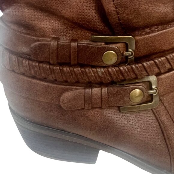 Baretraps Minay Boots Womens 9M Zipper Buckles Brown - Picture 7 of 11